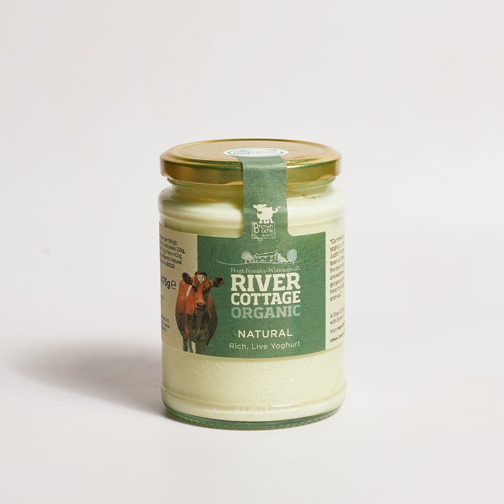 River Cottage Organic Natural Yoghurt in Glass, 475g